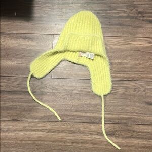 Free People Soft Yellow Trapper Hat